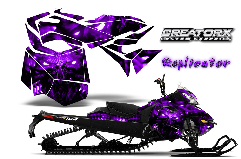 Skidoo Rev XM Graphics Kit Replicator Purple